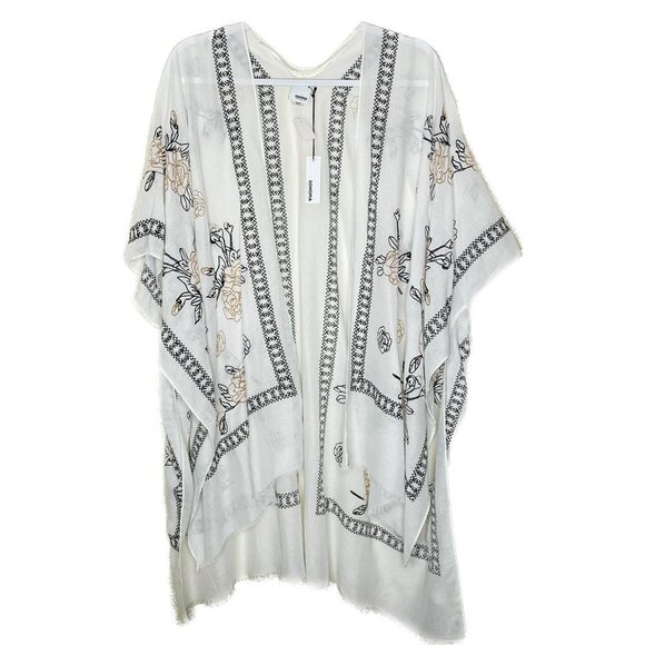 Sonoma Other - NWT Sonoma Floral White Poncho One Size